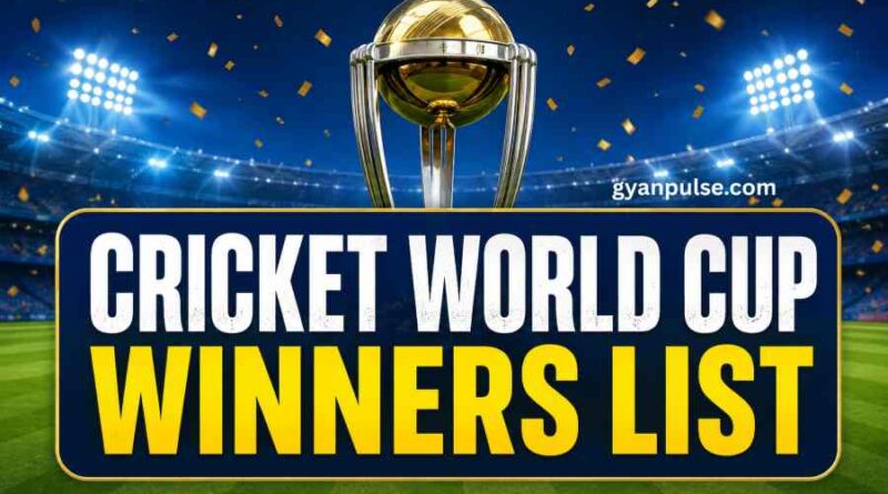 Cricket World Cup Winners List (ODI & T20I) with Captains