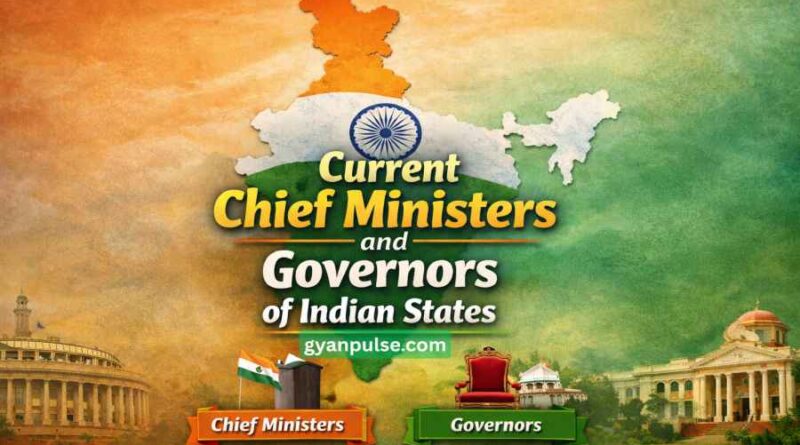 Current Chief Ministers and Governors of Indian States
