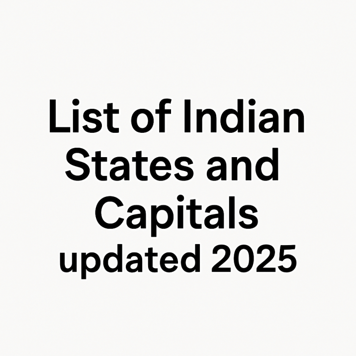 Indian States and Capitals