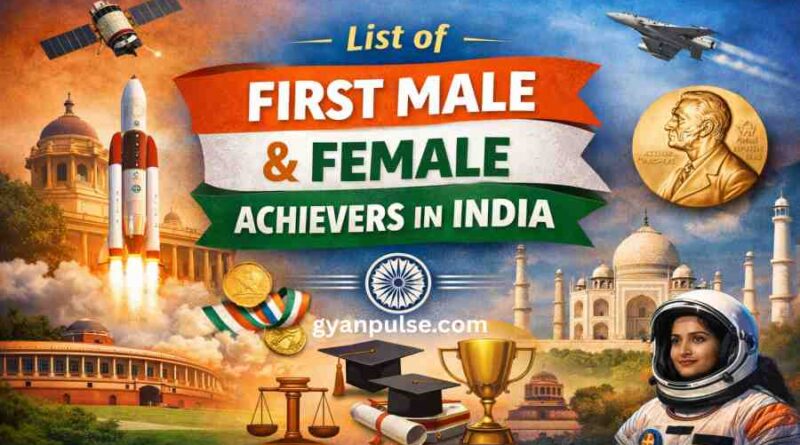 List of First Male and Female Achievers in India
