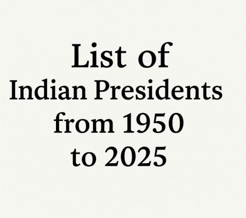List of Indian Presidents from 1950 to 2025, Updated list with full details