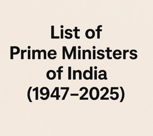 List of Prime Ministers of India 1947-2025