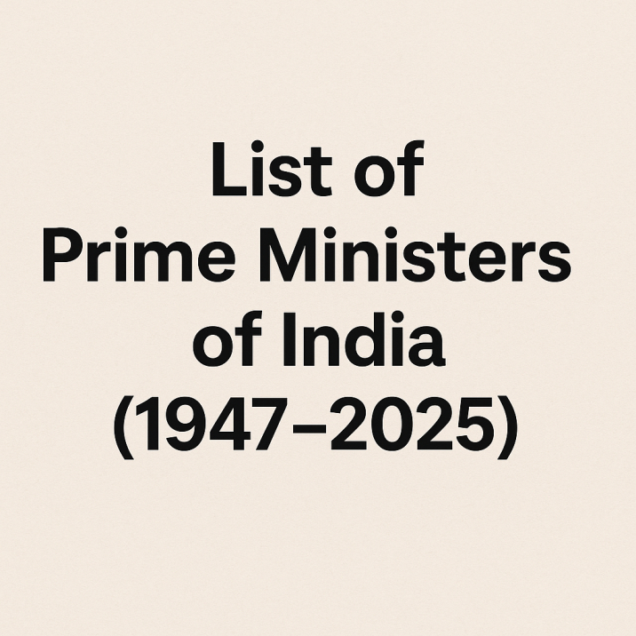 List of Prime Ministers of India