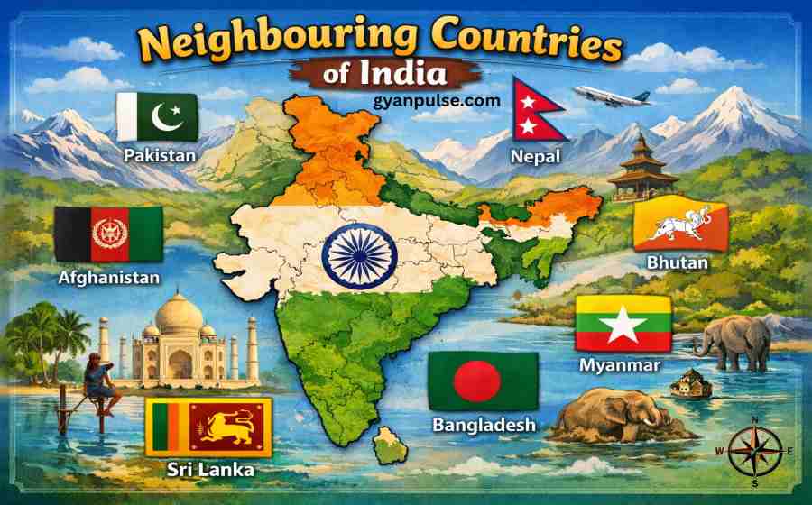Neighbouring Countries of India and their Capitals