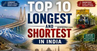 Top 10 Longest and Shortest in India, Bridges, Rivers and Railways