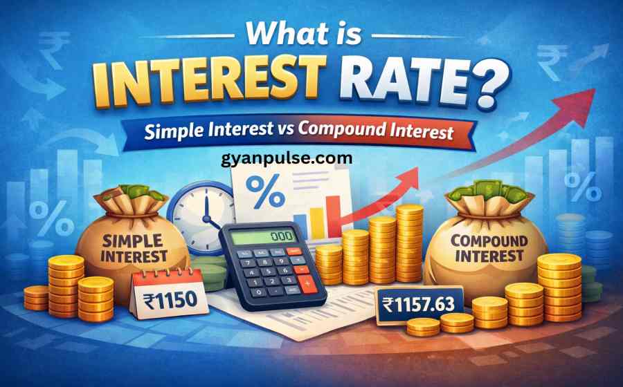 What is Interest Rate? Simple Interest vs Compound Interest Explained with easy ₹1000 example