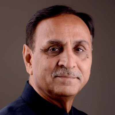 Vijay Rupani biography. Image of former chief minister of Gujarat.