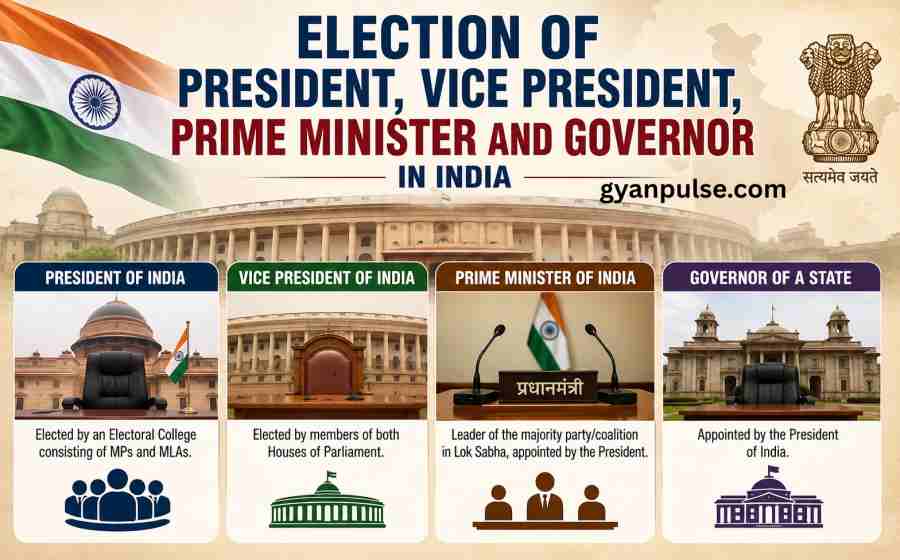Election of President, Vice President, Prime Minister and Governor in India