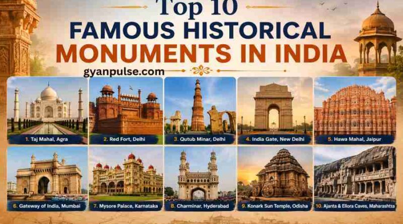 Top 10 Famous Historical Monuments in India - Heritage and History