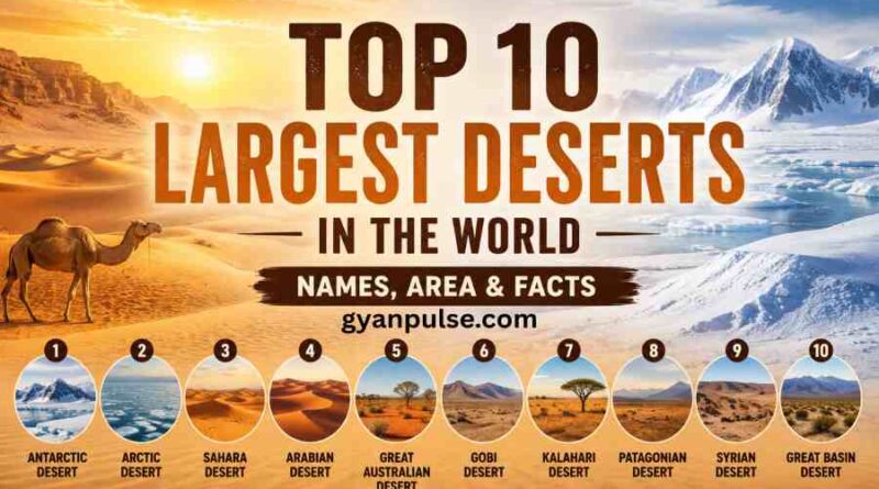 Top 10 Largest Deserts in the World - Names, Area and Facts