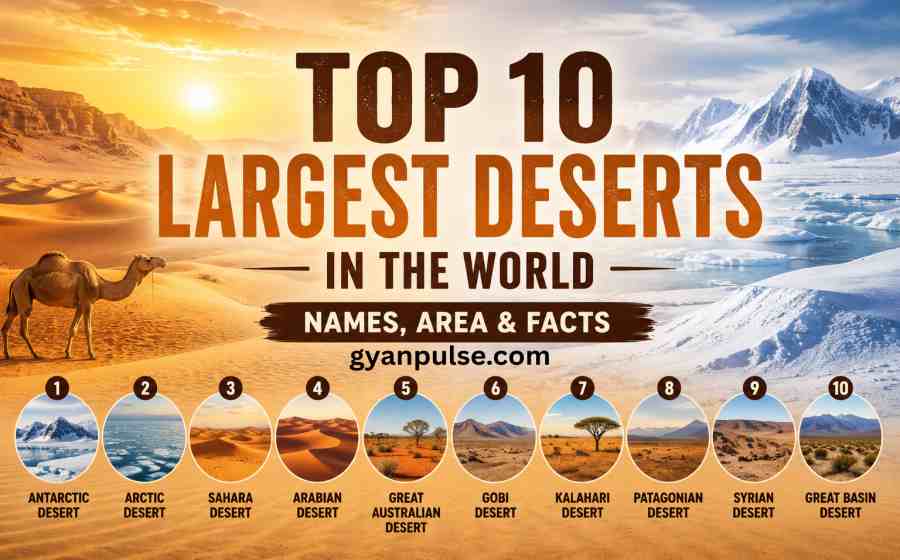 Top 10 Largest Deserts in the World - Names, Area and Facts