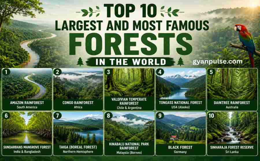 Top 10 Largest and Most Famous Forests in the World, Name with Facts