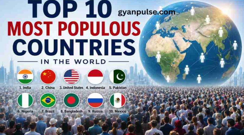 Top 10 Most Populous Countries in the World - Name with Population