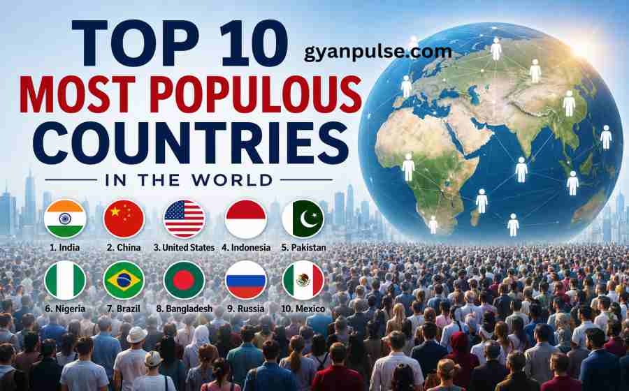 Top 10 Most Populous Countries in the World - Name with Population