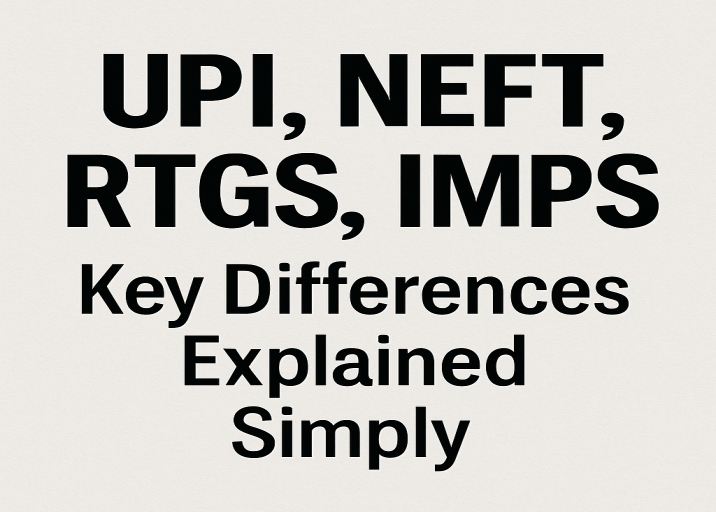 UPI, NEFT, RTGS, and IMPS - Difference