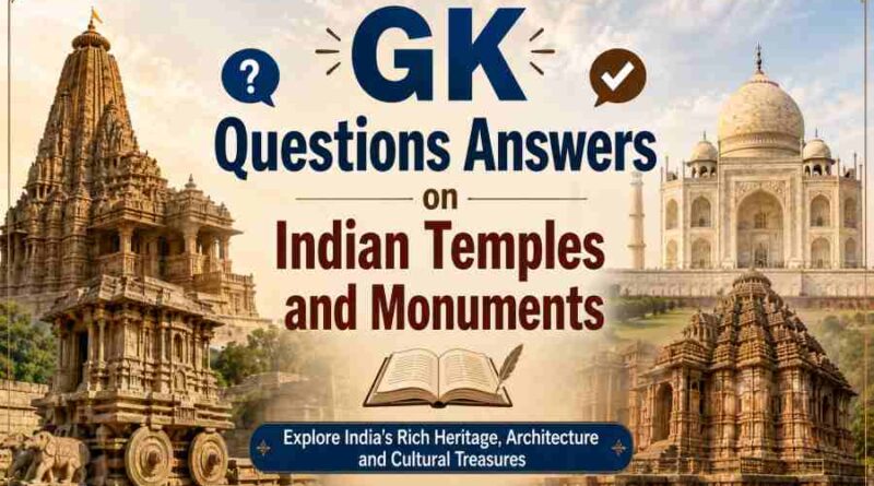 GK Questions Answers on Indian Temples and Monuments