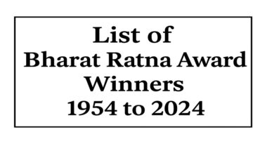 List of Bharat Ratna Award Winners