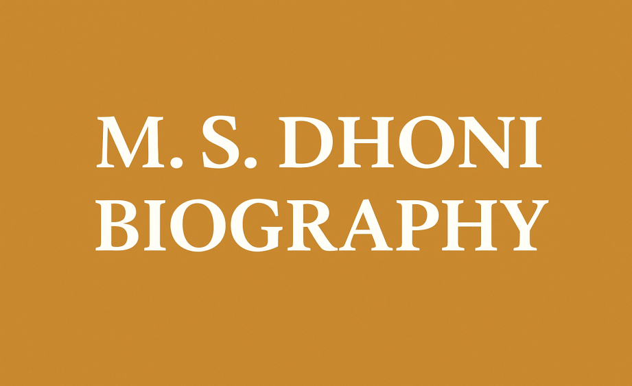 MS Dhoni Biography