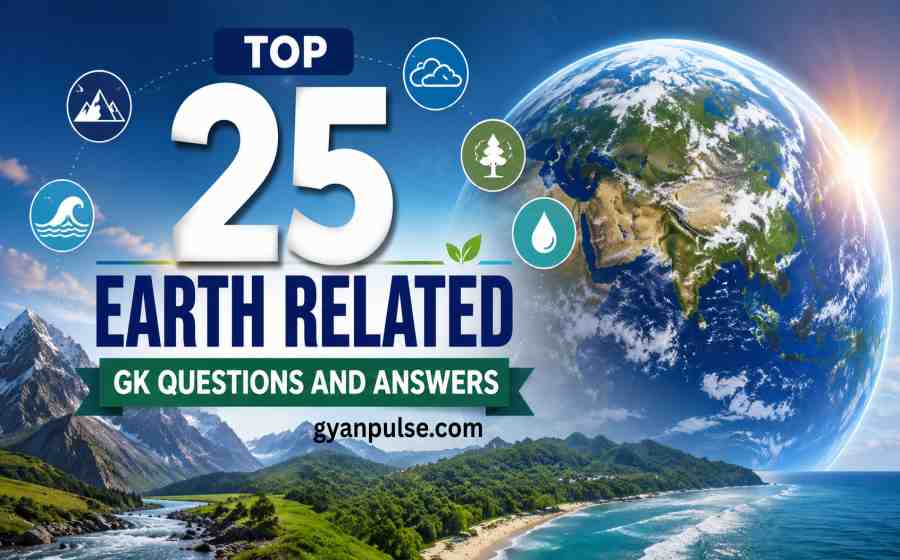 Top 25 Earth Related GK Questions and Answers, General Knowledge Quiz on Earth