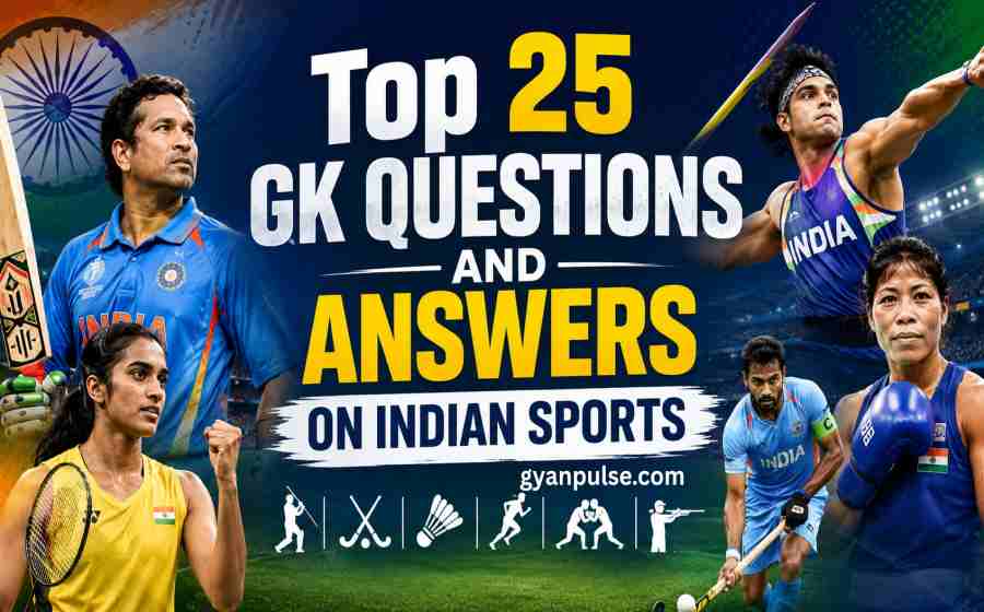 Top 25 GK Questions and Answers on Indian Sports, Cricket, Hockey and Olympic