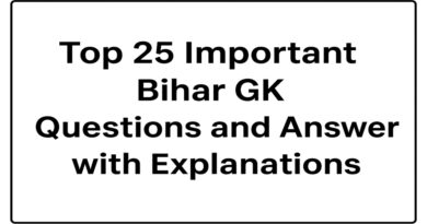 Top 25 Important Bihar GK Questions and Answers