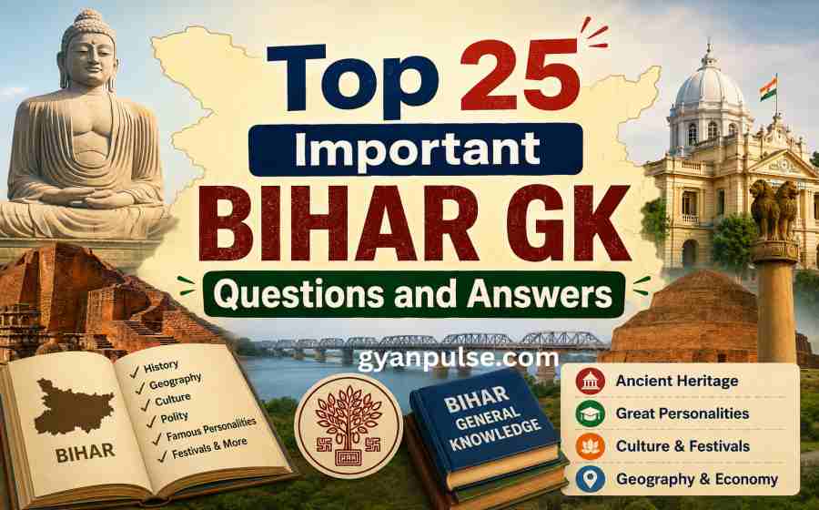 Top 25 Important Bihar GK Questions and Answers with Explanations