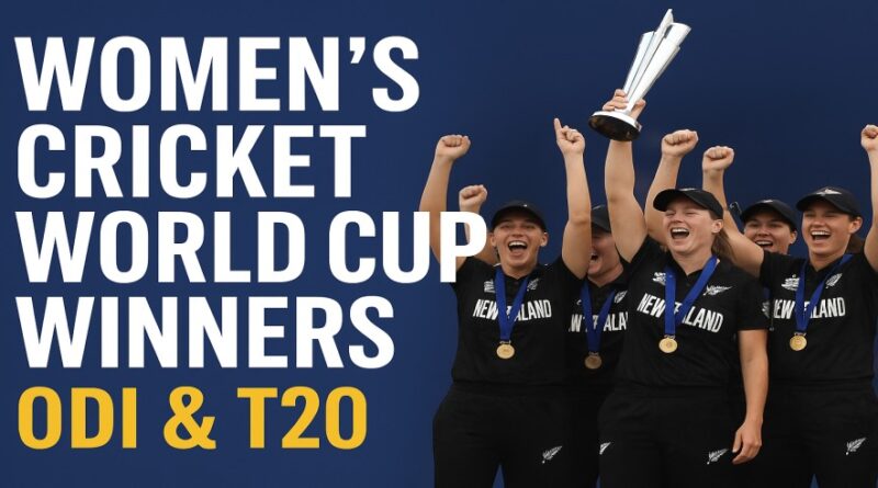 Womens Cricket World Cup Winners List ODI and T20