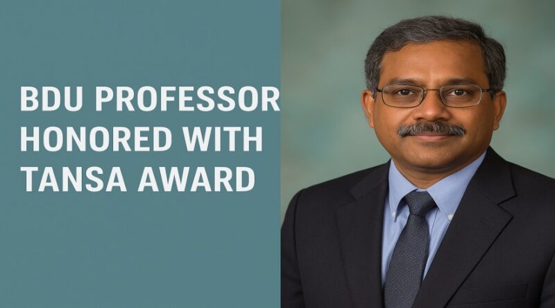 BDU Professor Honored with TANSA Award