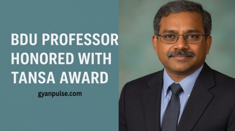 BDU Professor Honored with TANSA Award in Environmental Science