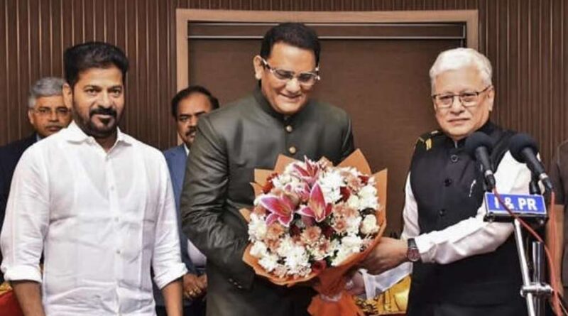 Mohammad Azharuddin Takes Oath as Telangana Minister