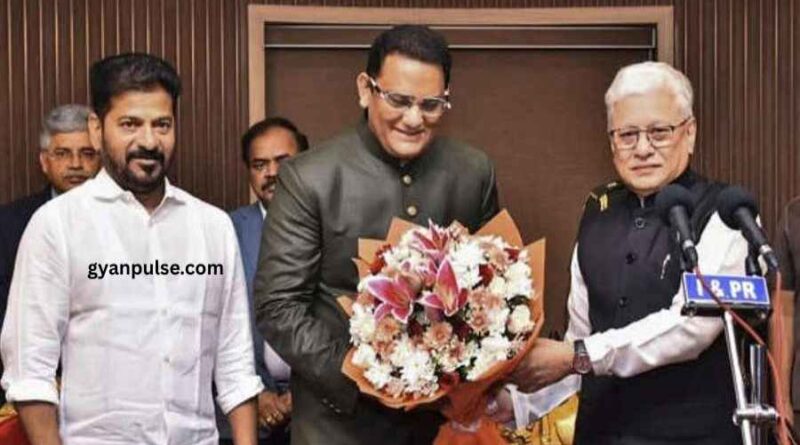 Mohammad Azharuddin takes oath as Telangana Minister