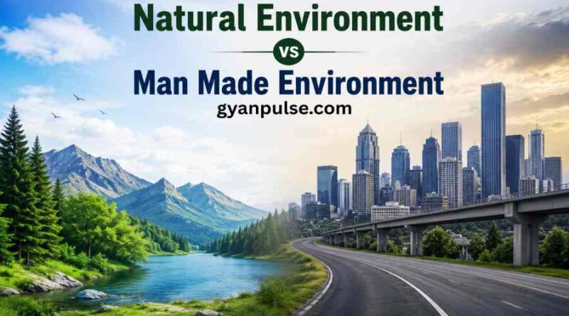 Natural Environment vs Man Made Environment - Key Differences, Importance and Impact On Human Life
