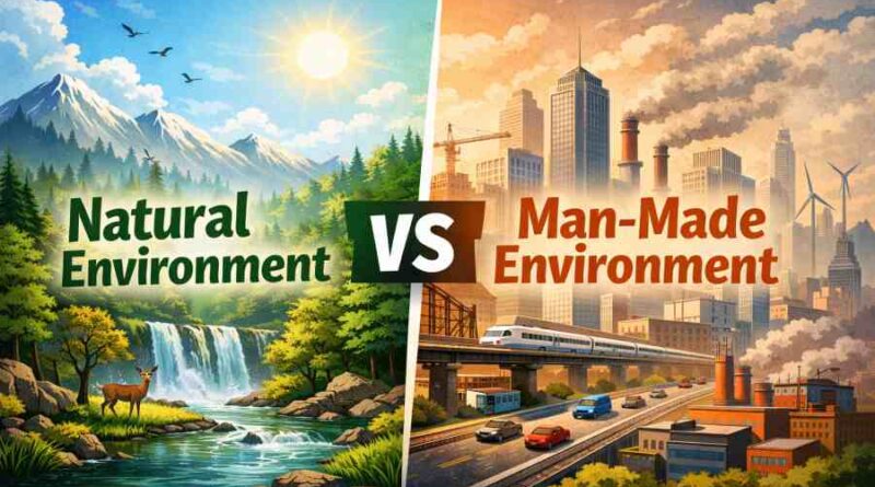 Natural Environment vs Man Made Environment - Key Differences, Importance and Impact on Human Life