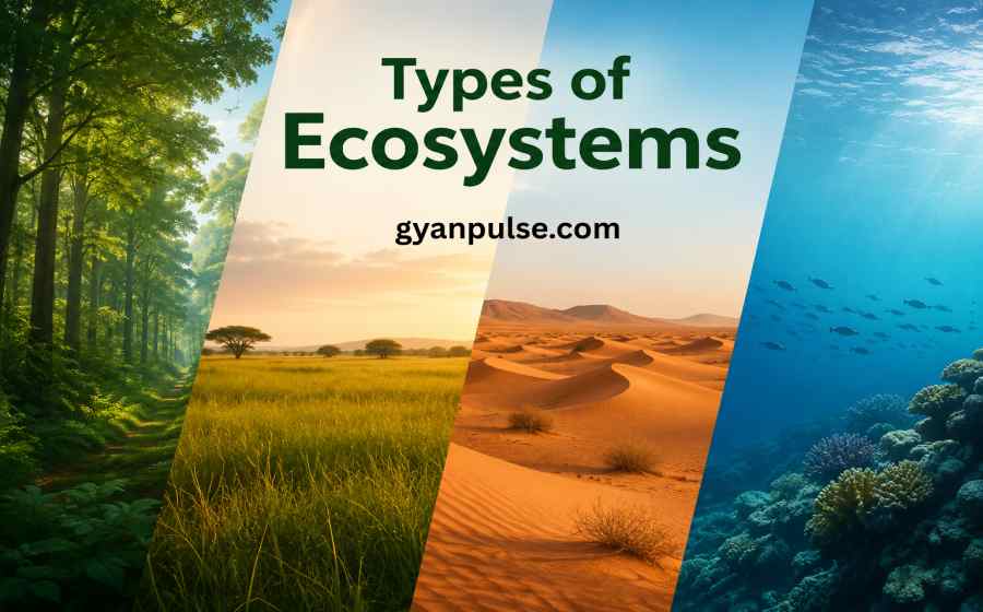 Types of Ecosystems - Forest, Grassland, Desert and Aquatic Ecosystems