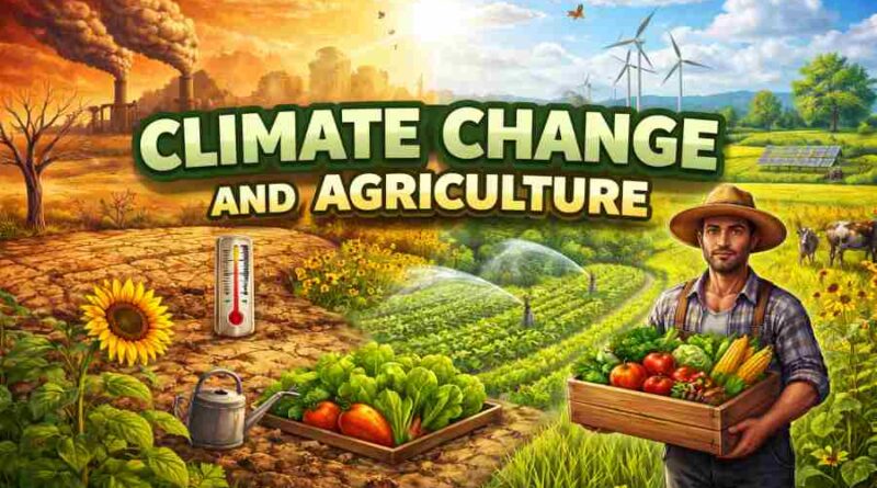 Climate Change and Agriculture - Challenges, Impacts and Sustainable Solutions