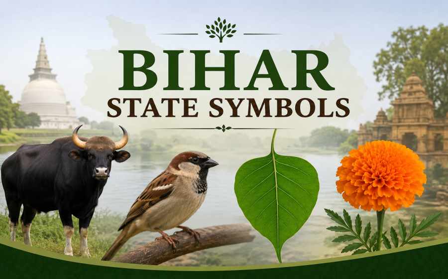 Bihar State Symbols - Animal, Bird, Tree and Flower of Bihar