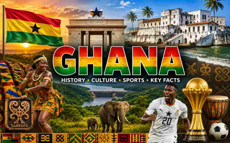 Ghana - History of a Land of Gold, Rich Heritage, Sporting Excellence and Fascinating Facts
