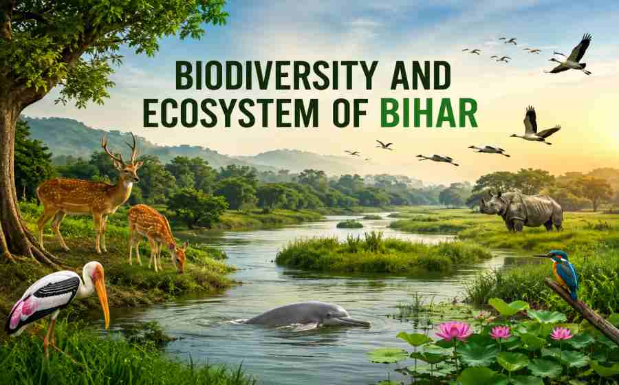 Biodiversity and Ecosystem of Bihar - Forests, Wildlife, Wetlands and Natural Heritage