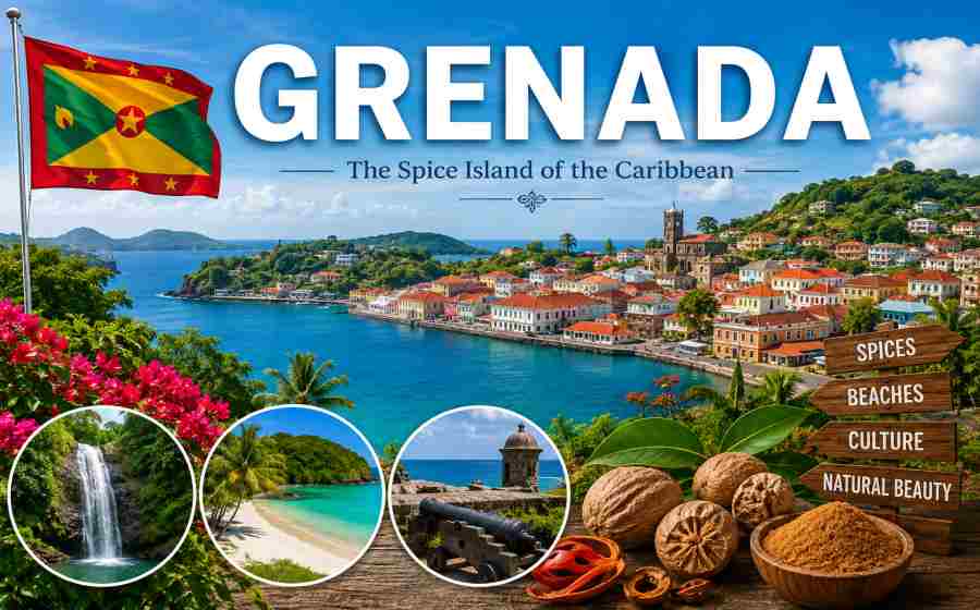 Grenada - History, Culture, Tourist Places, Sports, Geography and Key Facts